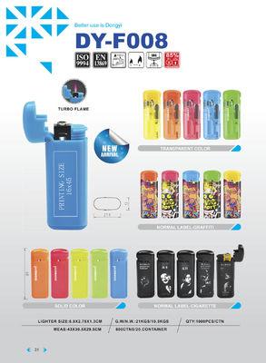 Nachfüllbare Dongyi Winddichte Gasleuchter mit Flip Cover EUR Style und Standard Dy-F008