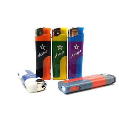 Kartongröße 44*26*27cm Wiederauffüllbares elektronisches weiches Piezo-Flammgasleuchter mit LED