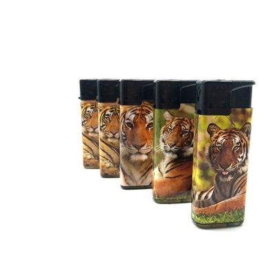 ISO9994-Standard Turbo Flamme Winddicht Gasleuchter mit Tiger Aufkleber