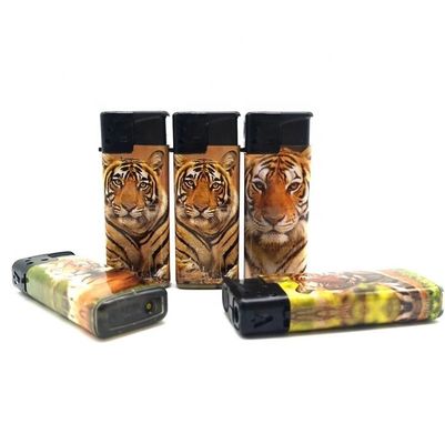 ISO9994-Standard Turbo Flamme Winddicht Gasleuchter mit Tiger Aufkleber