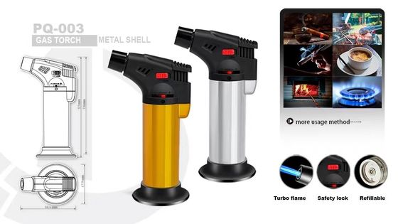 Nachfüllbares Butan-Gas-BBQ-Zigarrenzündfackel mit Schlagschneider-Portabel und Strahlflamme